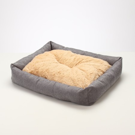 An animals bed, 60*50*15 cm, martial, synthetic winterizer, temptation. Fur, gray-2