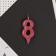 Candle for the cake, the number "8", red.