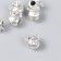 Bead for creativity Metal "Prince" silver 1x1.1 cm