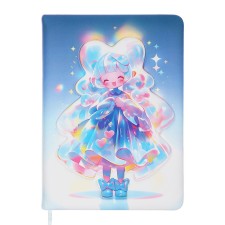 Notebook Gift Book 96l, line, color cut, PVC anime PVC cover (17.7x12.4cm)