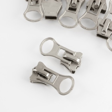Automatic castle for lightning "Tractor", No. 8, 10 pcs, Nickel color