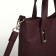 Bag-tout, 2 parts on zippers, external pocket, long belt, burgundy color