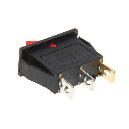 Clivant switch Rexant RWB-404, 15A (3C), 250 V, On-OFF, Red, with backlight-1