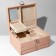 Steam for jewelry "Casket" sliding with a mirror, 22 × 17 × 11.5, pink color