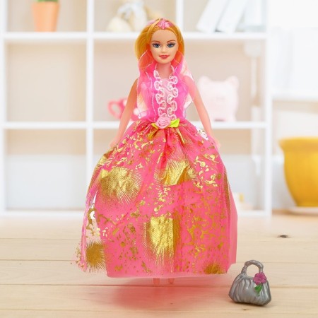 Milena doll in a magnificent dress with accessories, mix-9