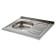 Kitchen sink trio, invoice, without siphon, 80x60 cm, left, stainless steel 0.4 mm