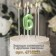 Candle in the cake on the skewer "Fine", the number "6", the emerald, 5 cm