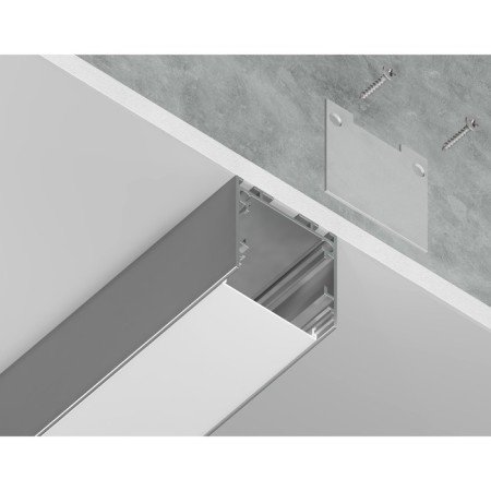 Profile aluminum overhead/suspended ambrella Illumination Profile System, GP2500AL, 2000x25x25 mm, silver color, matte dial-3