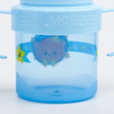 Children's playover with hard -spout "Bear Prince", 150 ml., With handles, blue color-4