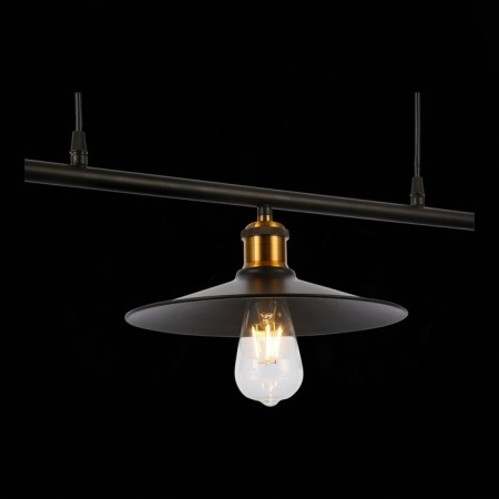 Suspended EVOLUCE lamp. Sle120503-03. ESPERAZZA. 3x60 watts, E27, 96x26 cm, black color-6