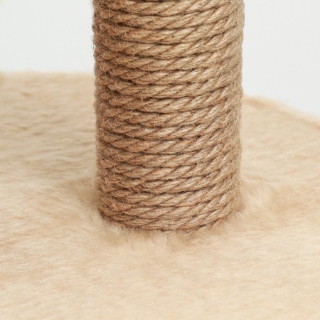 Complex for cats with a claw, with a round house, 2 shelves, 42 x 42 x 90 cm, beige-3