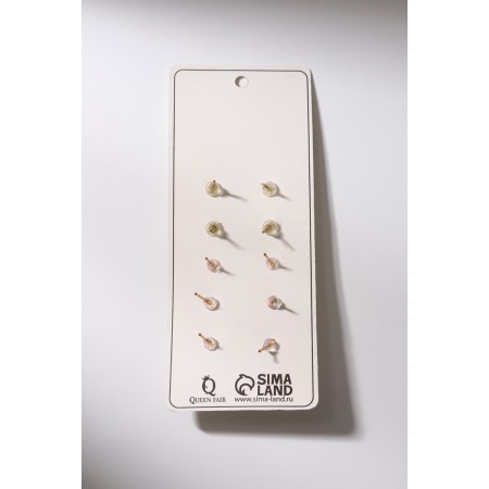 Classes 5 pairs "Assorted" Bunny, white color in gold-4