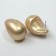Earrings plastic "drop" smooth max, beige color