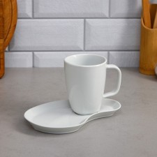 Tea set Lotus, 2 items: a cup 300 ml, a saucer, porcelain, Iran