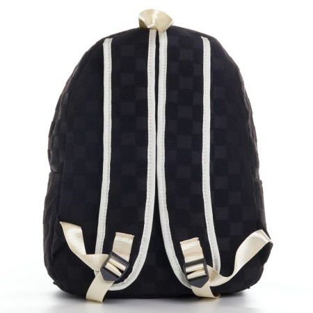 School backpack, set 2 in 1,+ pencil case in a cage, 40x28x13 cm, black color-8