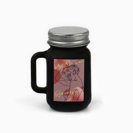 Candle in the matte bank "Tenderness", mix, fragrance Flower-2