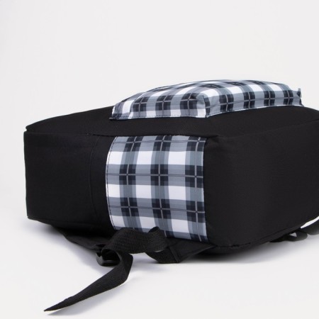 Set of a backpack with a zipper, chover, bag, cosmetic bag, black color-3