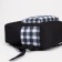 Set of a backpack with a zipper, chover, bag, cosmetic bag, black color