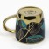 Ceramic "Leaves" mug, 300 ml, blue color