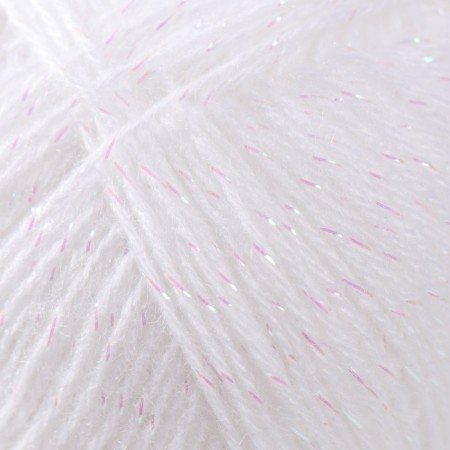 Yarn "Angora Gold Simli" 75% acrylic, 20% wool, 5% metallic 500m/100g (55 white)-2