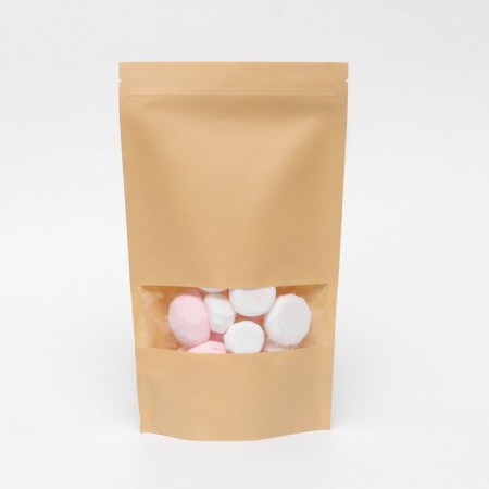 Zip-Lock package Craft with a rectangular window 18 x 30 cm-2