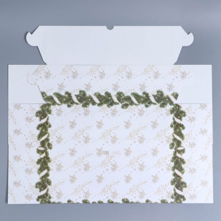 Folding box for 12 cupcakes with the window "Happy New Year!" 32.8 x 25.6 x 10 cm, New Year-5