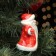 Fir -tree porcelain toy "Santa Claus", red fur coat, 8.5 cm