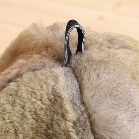 Bath cap of "premium" sheepskin, blue-3