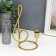 Summary Metal for 1 candle "Violin key" gold 20.7x7.7x9.3 cm