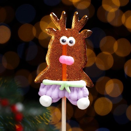 Caramel on a wand "deer", orange, 25 g