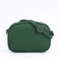 Bag Cross-Bodi with a zipper, green color