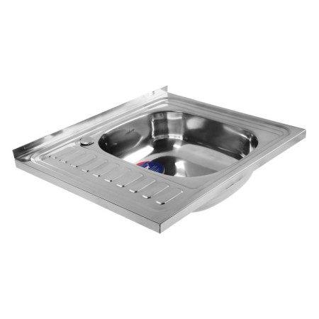 Kitchen sink Mixline 538191, invoice, thickness 0.4 mm, 60x50x16 cm, right, release 1 1/2 "-1