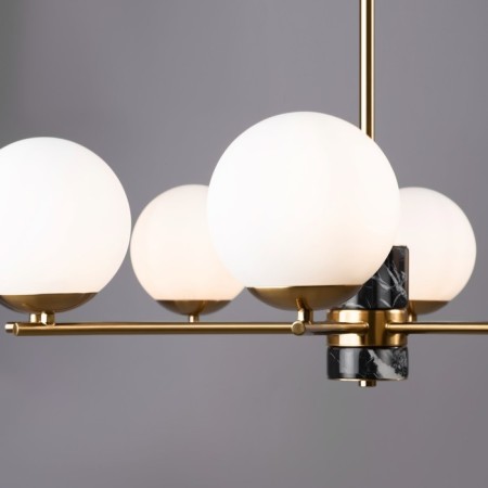 Suspended lamp Freya Fr5230PL-08BS Marble, 810x810x560 mm, E27, 8x60W, brass color-5