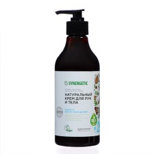 Hand and body cream natural Synergetic coconut and macadamia oil, 380 ml