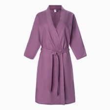 WALE Women's bathrobe economy and I sleeve 3/4 LAVANDA color, size 50-52, 100% cotton, 200 g/m2