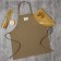 Apron Ethel ECO, olive color, 60x70 cm, 70% HL, 30% linen, 190 g/m2