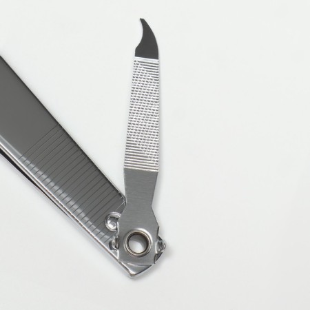 Pleshoper nippers are pedicure, with a file, 8.5 cm, in PVC-chechl, the color is silver, SZZ-19-D-3