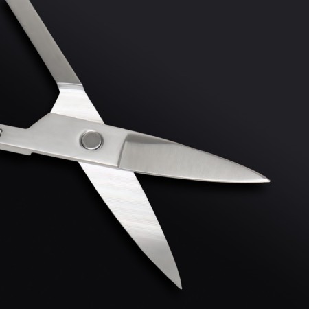 Manicure scissors "Premium", bent, wide, 9 cm, on the blist, silver color-11
