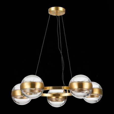 Suspension lamp ST LUCE. SL1156.303.05. Bala. 5x5 watts, G9, 60x60 cm, brass color-4