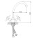 Accoona A4076 kitchen mixer, two -wound, brass, chrome
