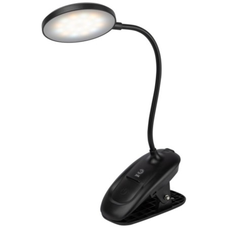 NLED-513-6W-BK desktop lamp LED battery on clothespin, black color-3