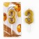 A candle for a cake, a number, brilliant "3", gold, 4 x 10 cm.