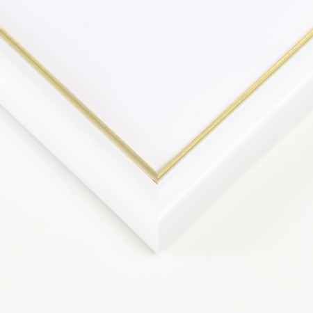 Photo frame Plastic Gallery 30x30 cm, 636461-33, white with gold (plastic screen)-1