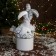 New Year's Jester "in an elegant suit" Music moves his head, 46 cm, white