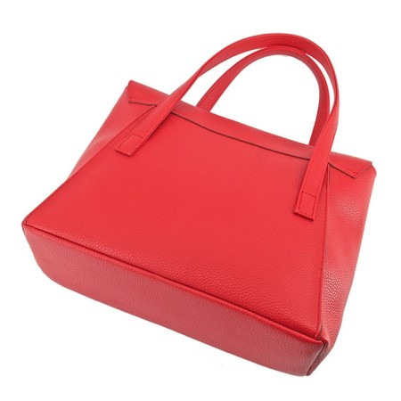 Bag women, genuine leather, red 31x12x25 cm-2
