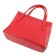 Bag women, genuine leather, red 31x12x25 cm