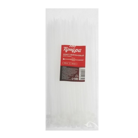 Clot of nylon plastic tundra, for screed, 3.6x200 mm, white, in units. 100 pieces.-4