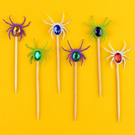 Skewers "Colored Spiders", in a set of 6 pieces, mix-1