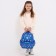 Baby backpack on lightning, external pocket, blue color