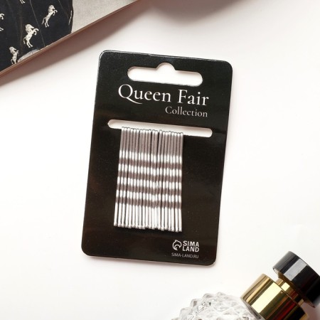 Invisibility for hair "Classic mother of pearl" (set 20 pcs) 5 cm, silver